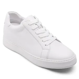 7 CM/2.76 Inches CMR CHAMARIPA  Handcrafted Custom Elevator Sneakers - Casual Men's White Sneakers