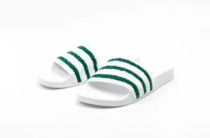 adidas Adilette - White/Green