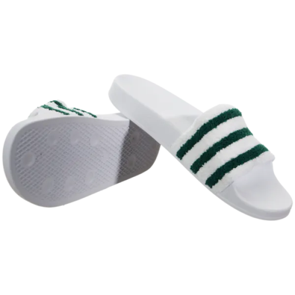 adidas Adilette - White/Green