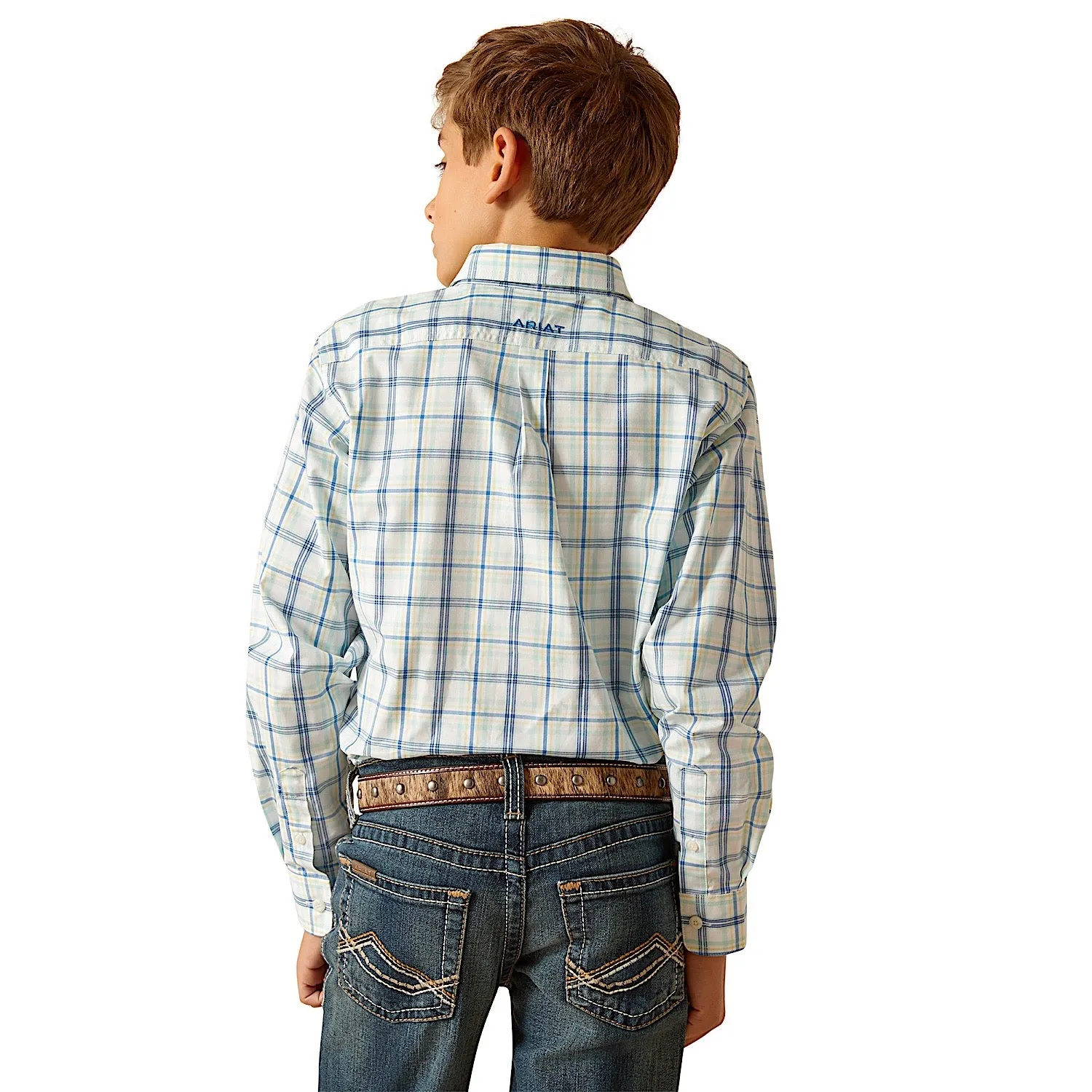 Ariat Boy's Pro Phelix Shirt Aqua