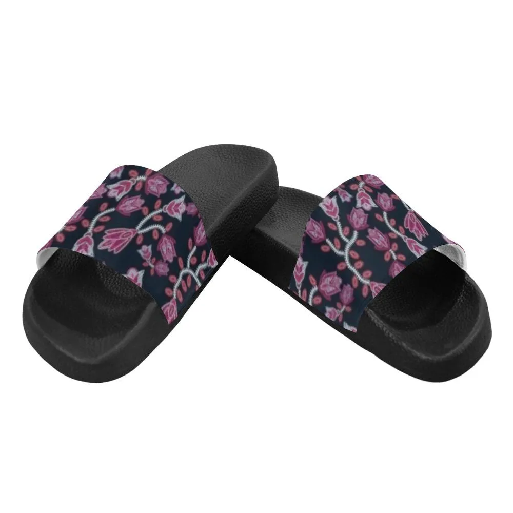 Beaded Pink Women's Slide Sandals