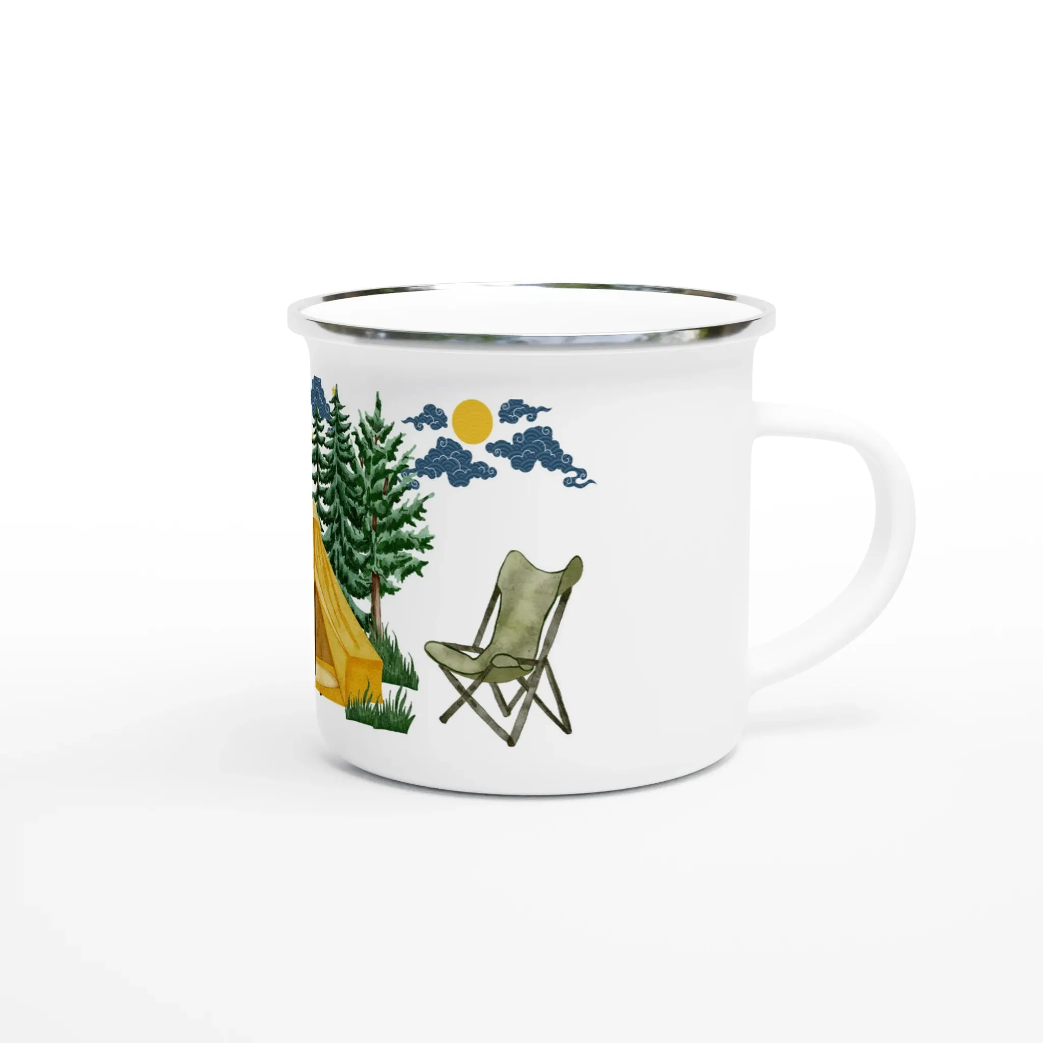 Camping Site under the Moonlight | Enamel Mug