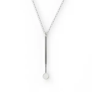 dental mirror necklace | silver