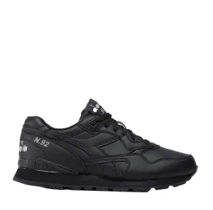 Diadora N92 Black Leather Trainer