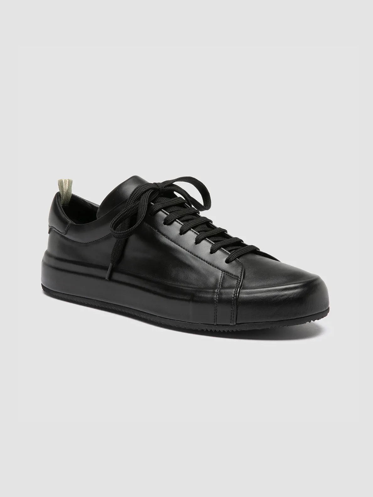 EASY 001 - Black Leather Low Top Sneakers