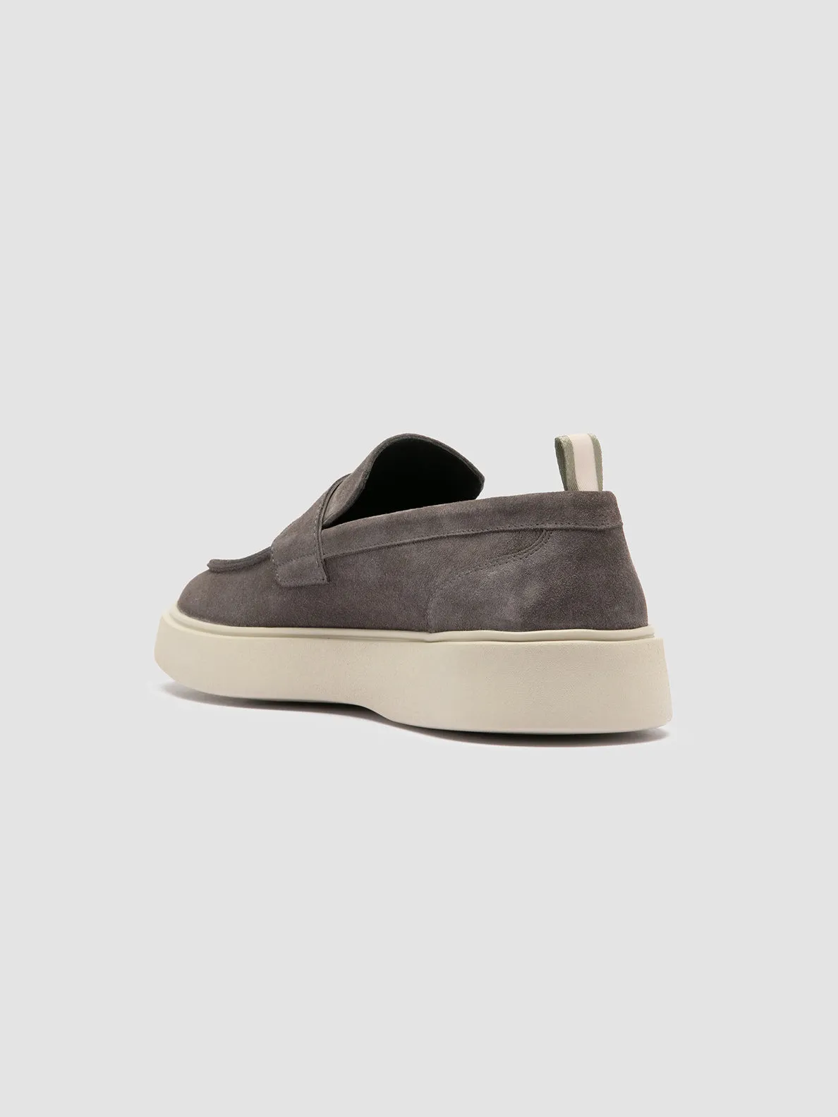 FRAME 001 - Grey Suede Penny Loafers