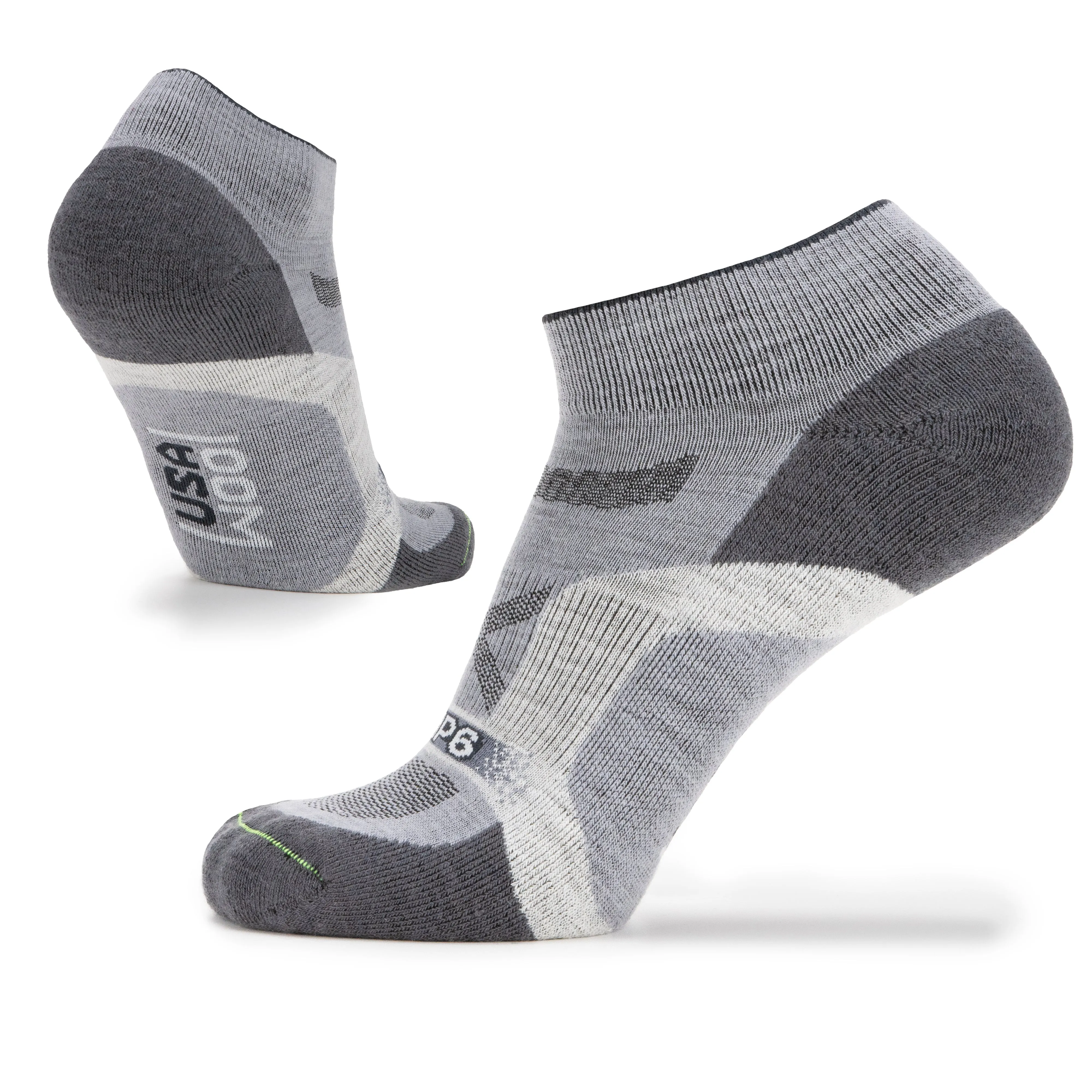 Grip6 Wool Ankle Socks - Made In USA