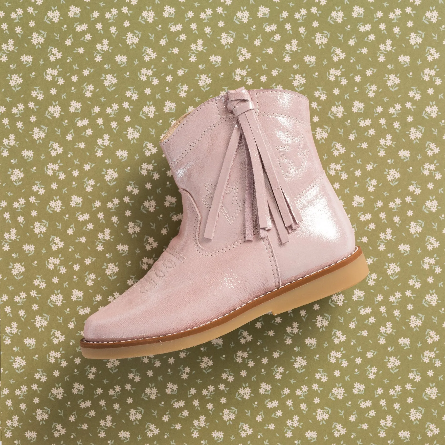 Hannah Suede Boot Metallic Pink