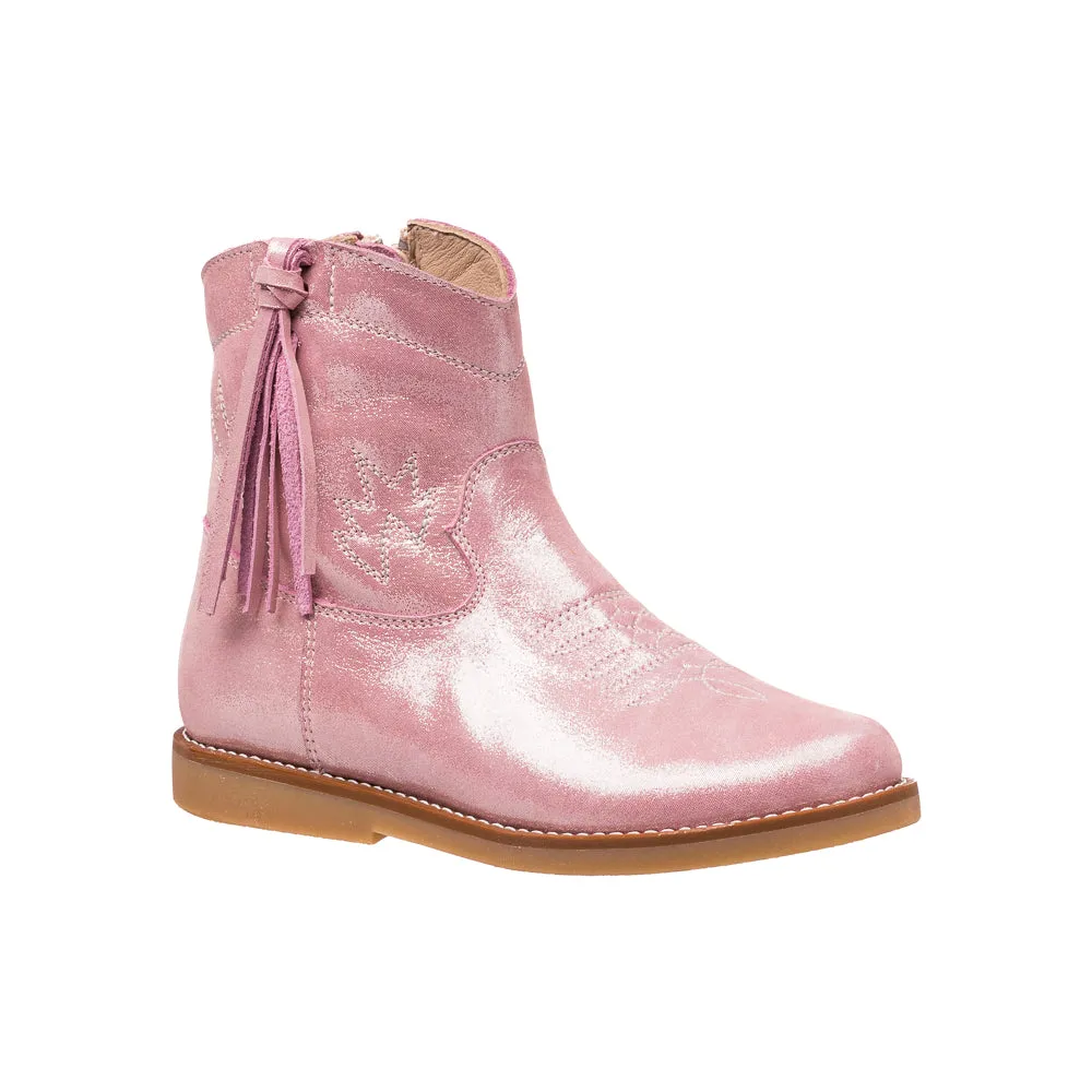 Hannah Suede Boot Metallic Pink