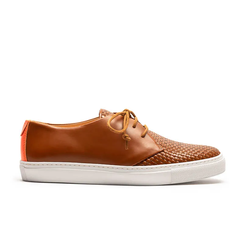 KARL Cigar | Woven Leather Sneaker