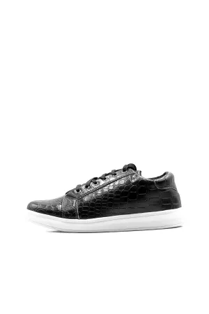 Men's Textured Lace-Up Sneakers