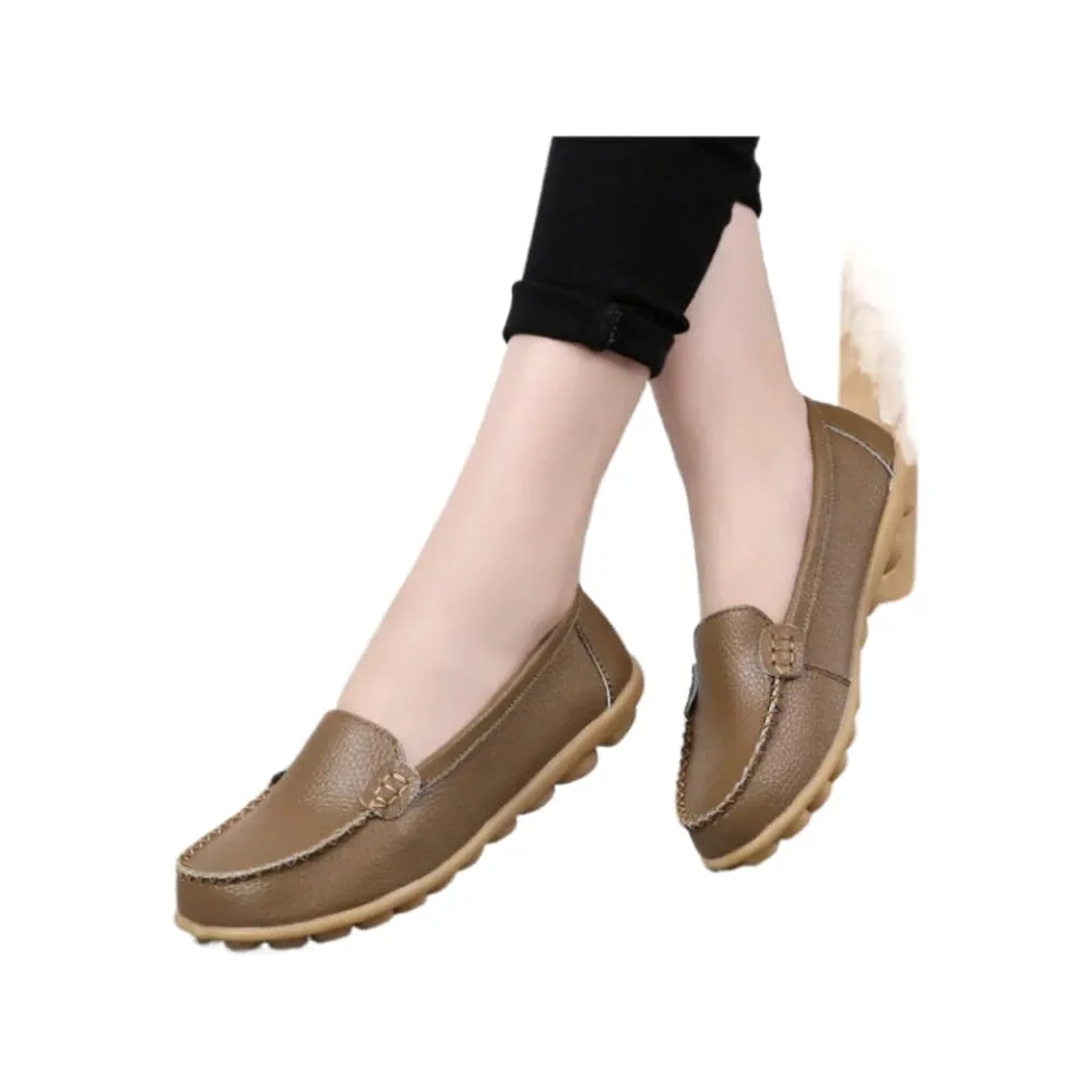 Merendy Argia Leather Non-Slip Loafers