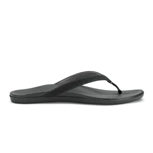 Olukai 20294-OXOX Women's Non-Marking Rubber Outsole Sandal Onyx