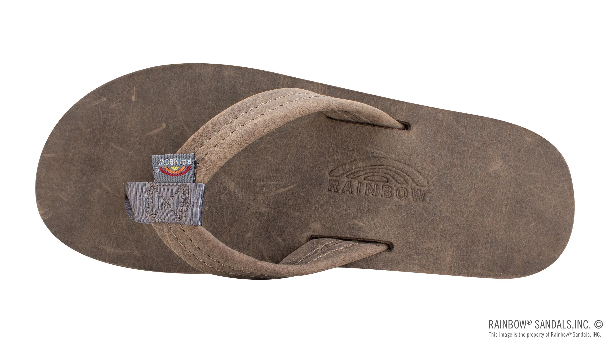 Rainbow Luxury Leather - Single Layer Arch Support - Stone Grey