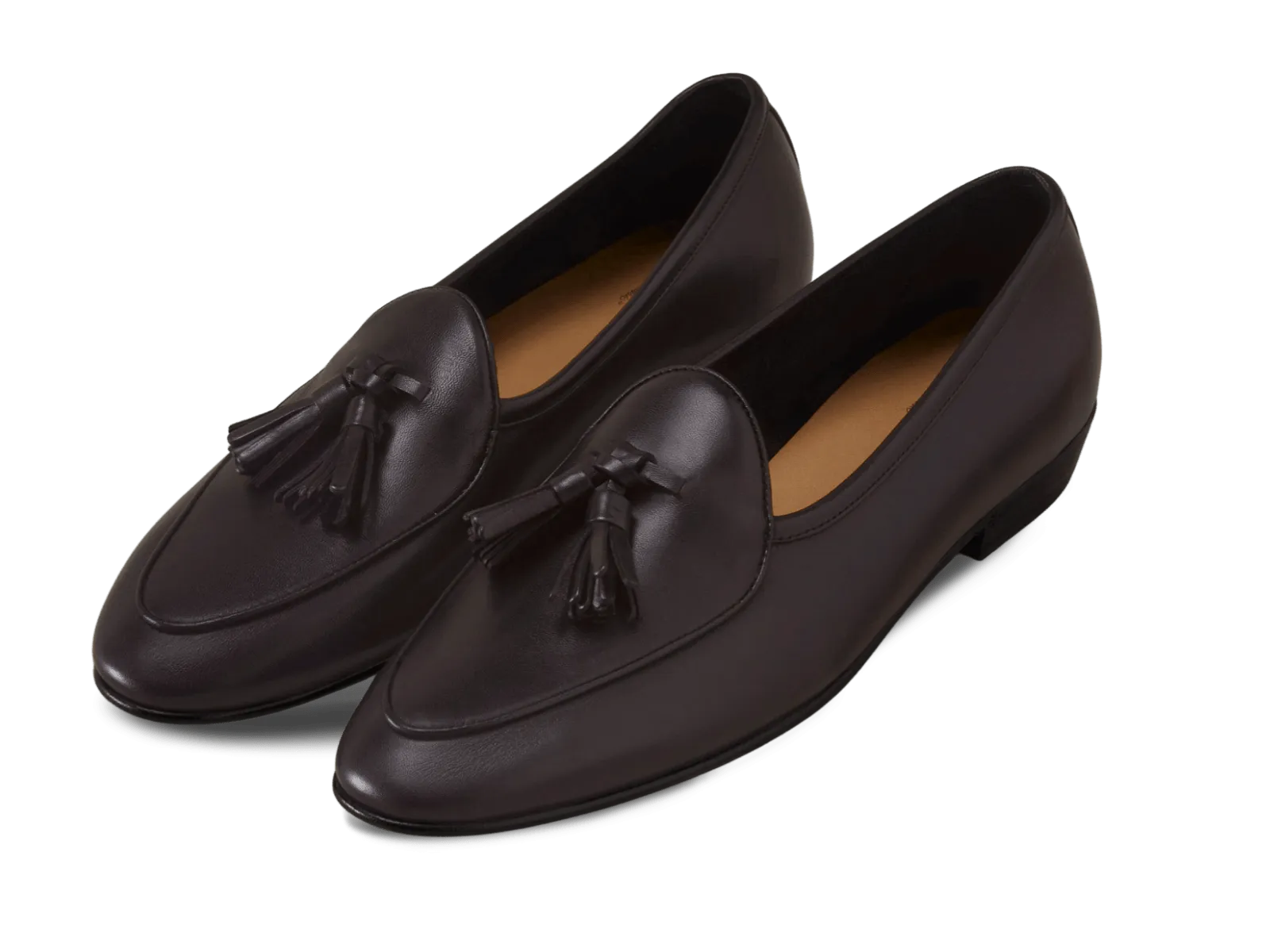 Sagan Classic Tassel Loafers in Dark Brown Drape Calf