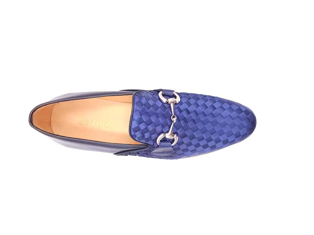 Satin Weave Leather Bit Loafer