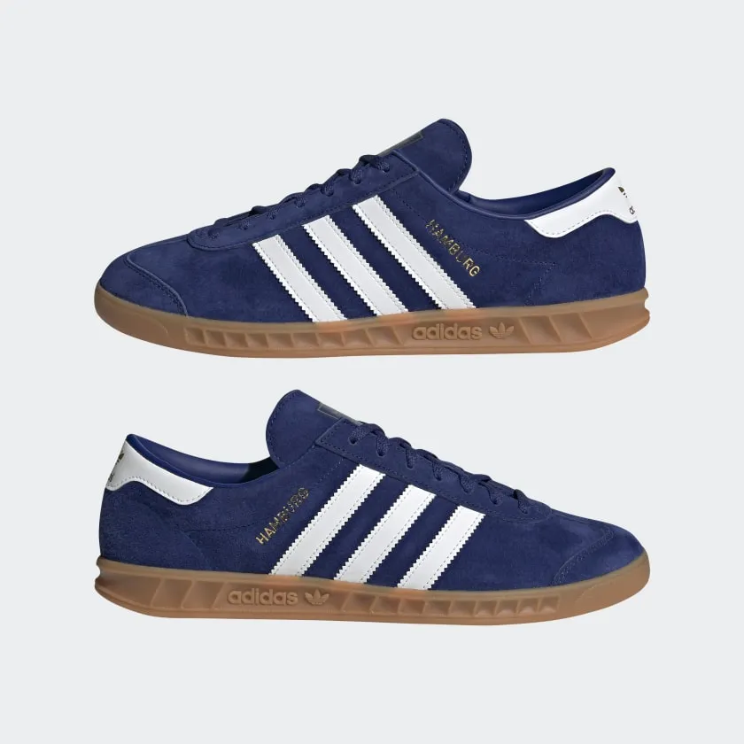 Scarpe Uomo ADIDAS Sneakers linea Hamburg in Pelle Blu