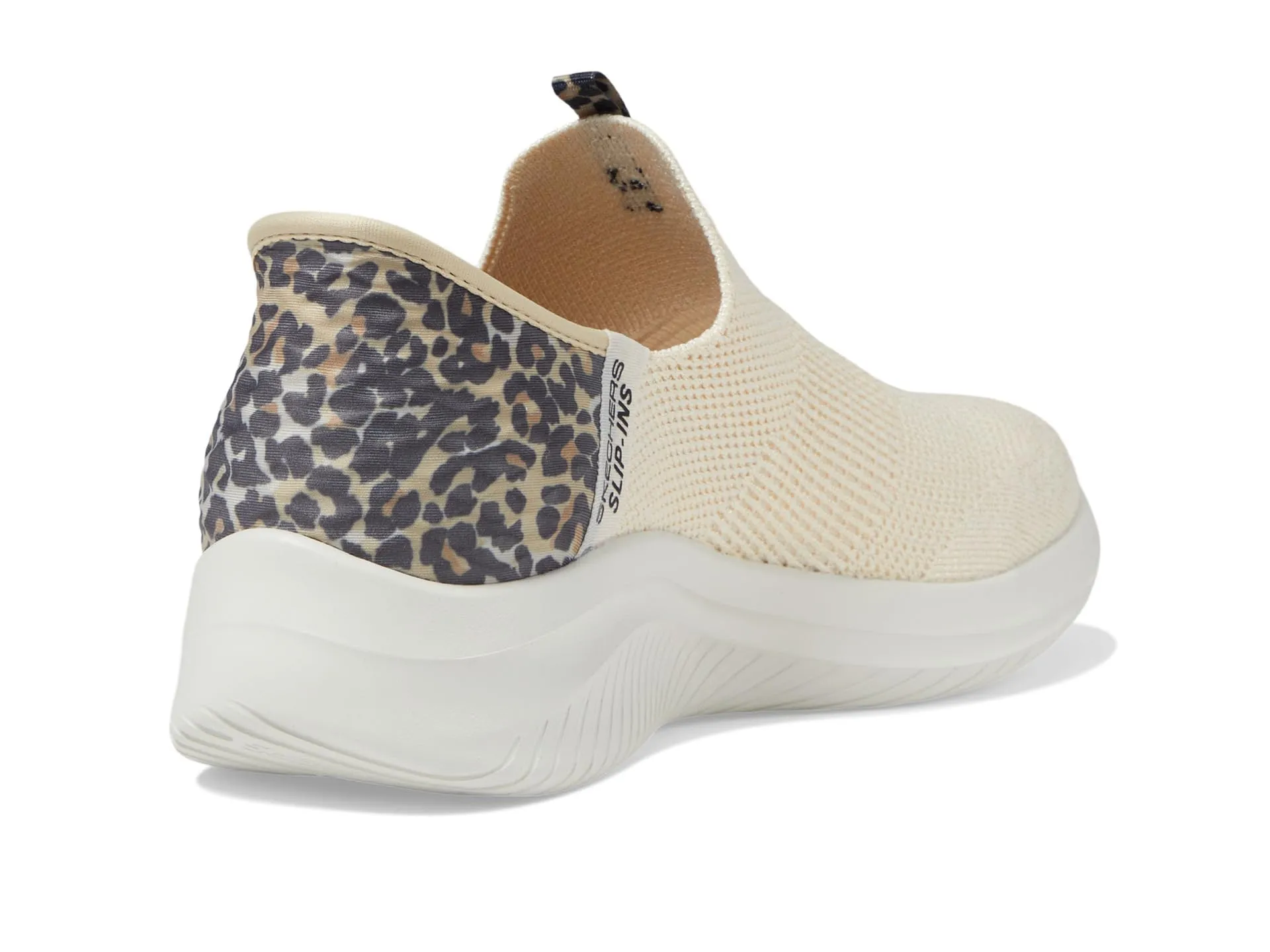 SKECHERS Women's Hands Free Slip-Ins Ultra Flex 3.0 Natural Step Sneaker, Leopard