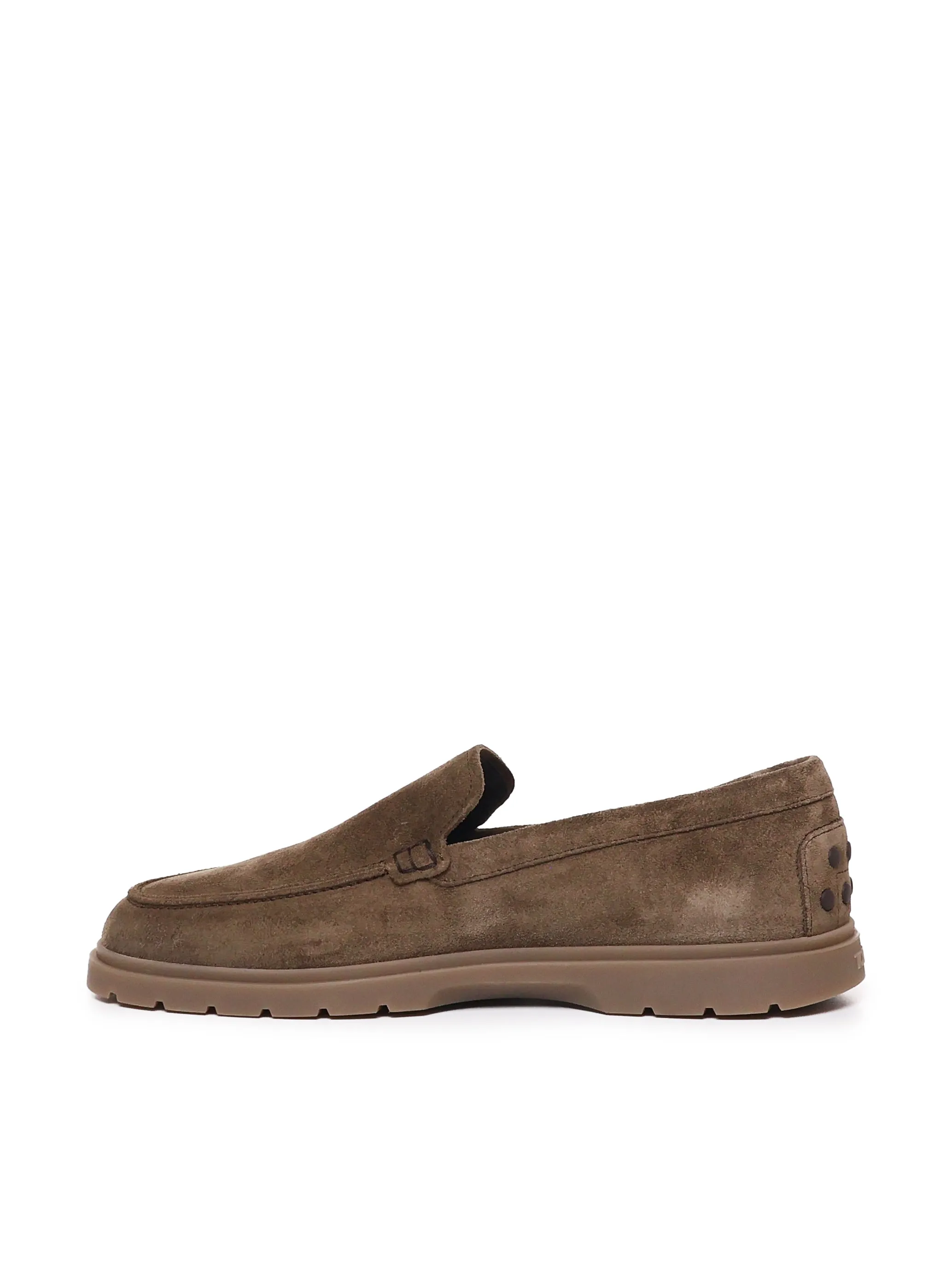 Suede Beaver Loafers with Rubber Nubs