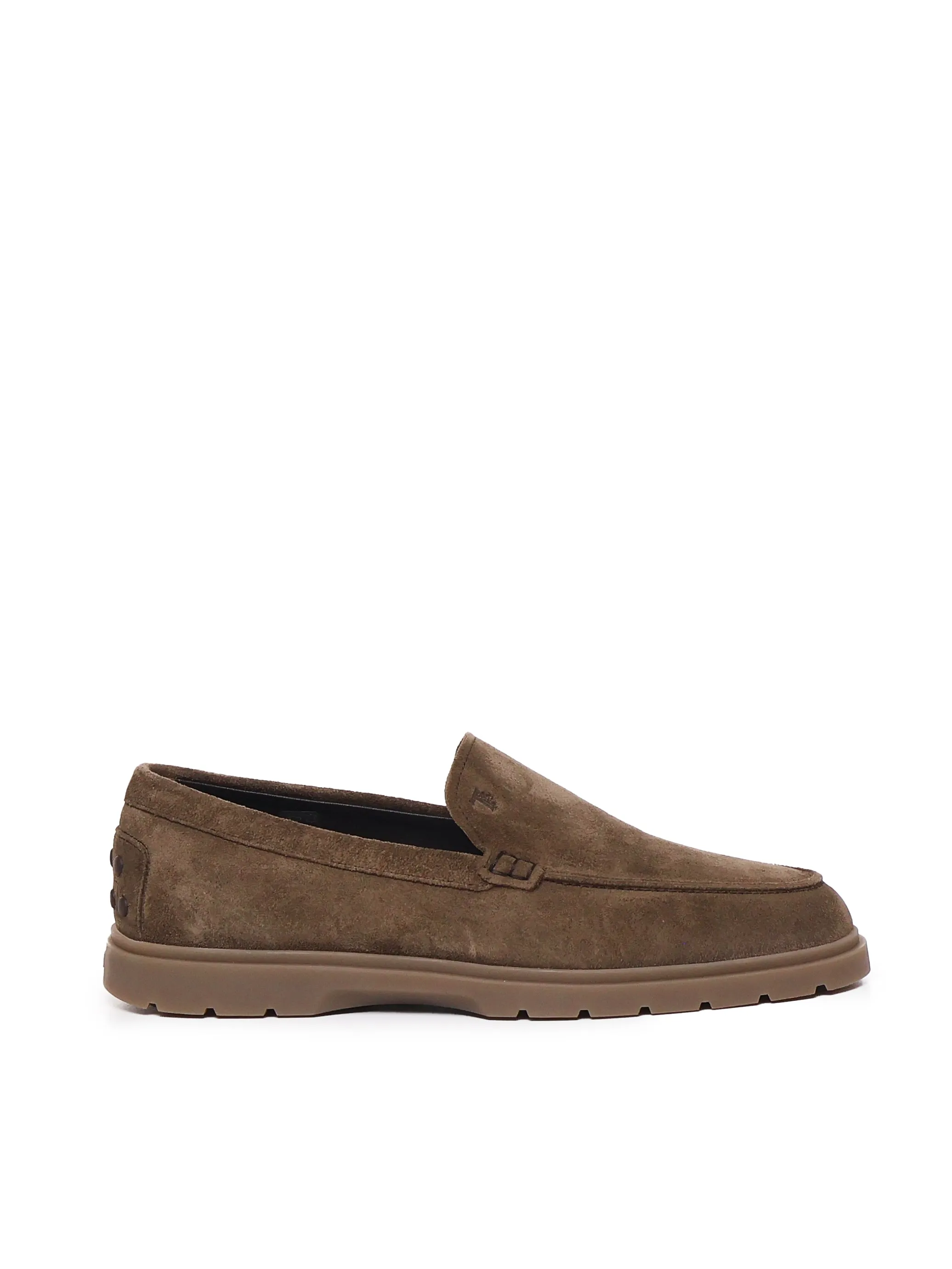 Suede Beaver Loafers with Rubber Nubs