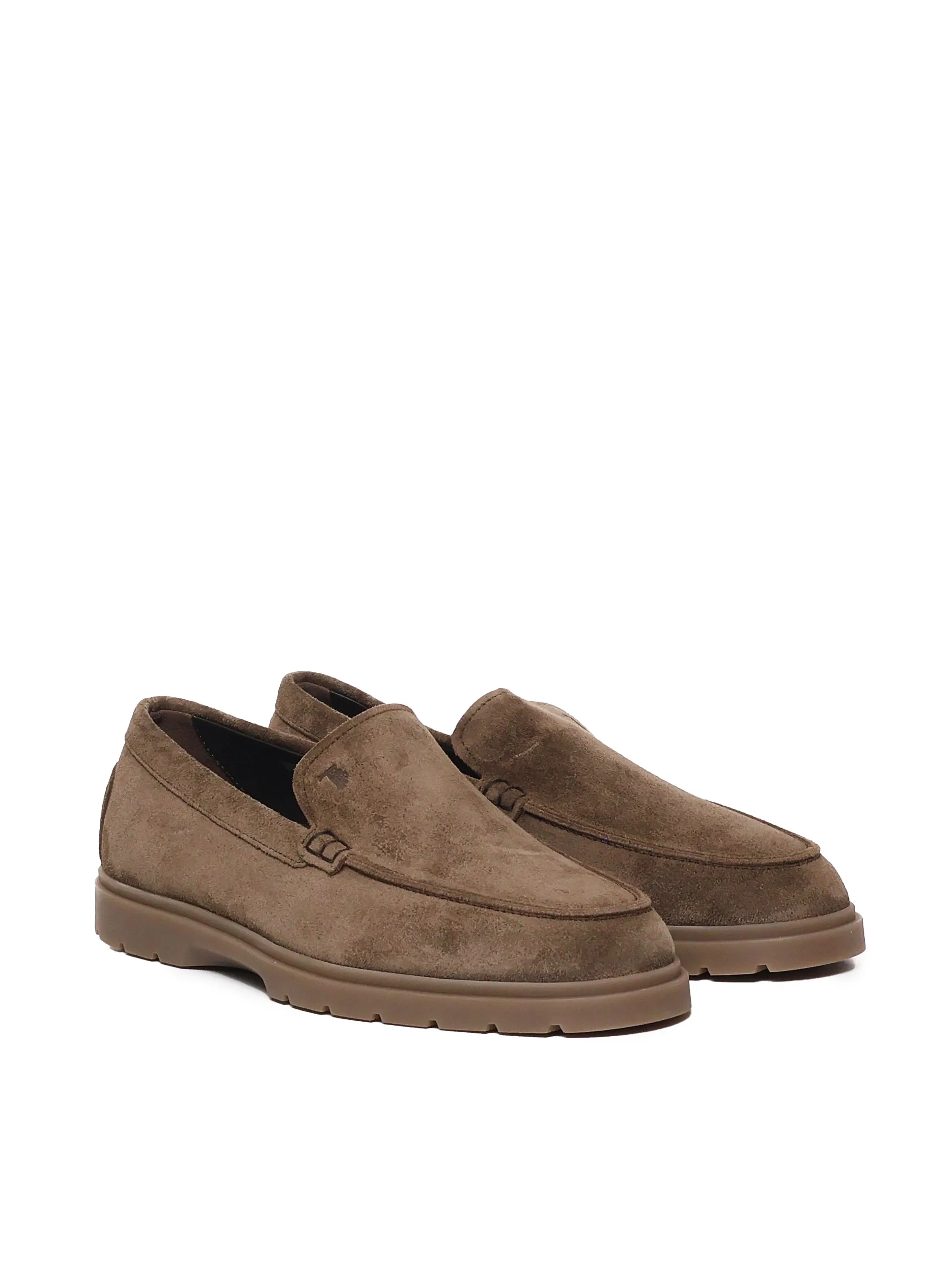 Suede Beaver Loafers with Rubber Nubs