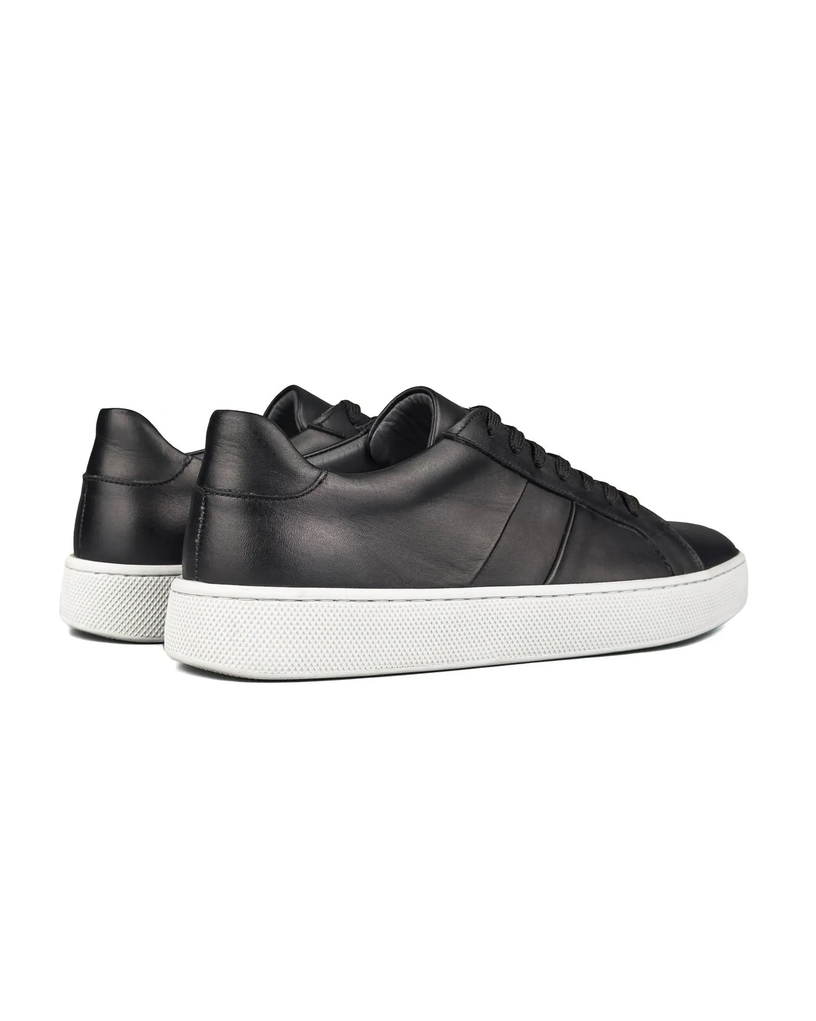 T-Fazer-Y Black Genuine Leather White Sole Men's Sports (Sneaker) Shoes