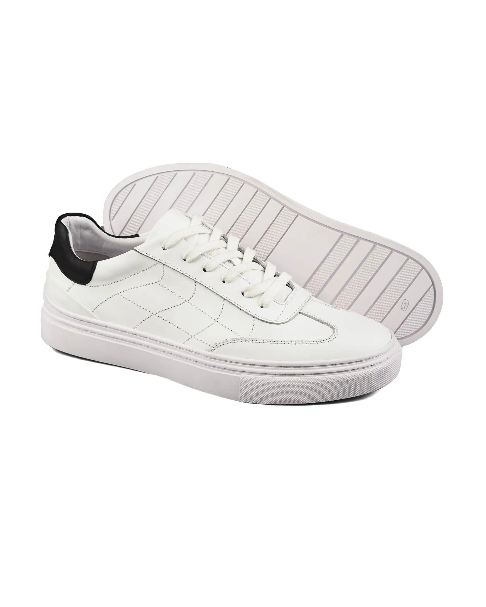 T-Glide White Genuine Leather Men's Sports (Sneaker) Shoes