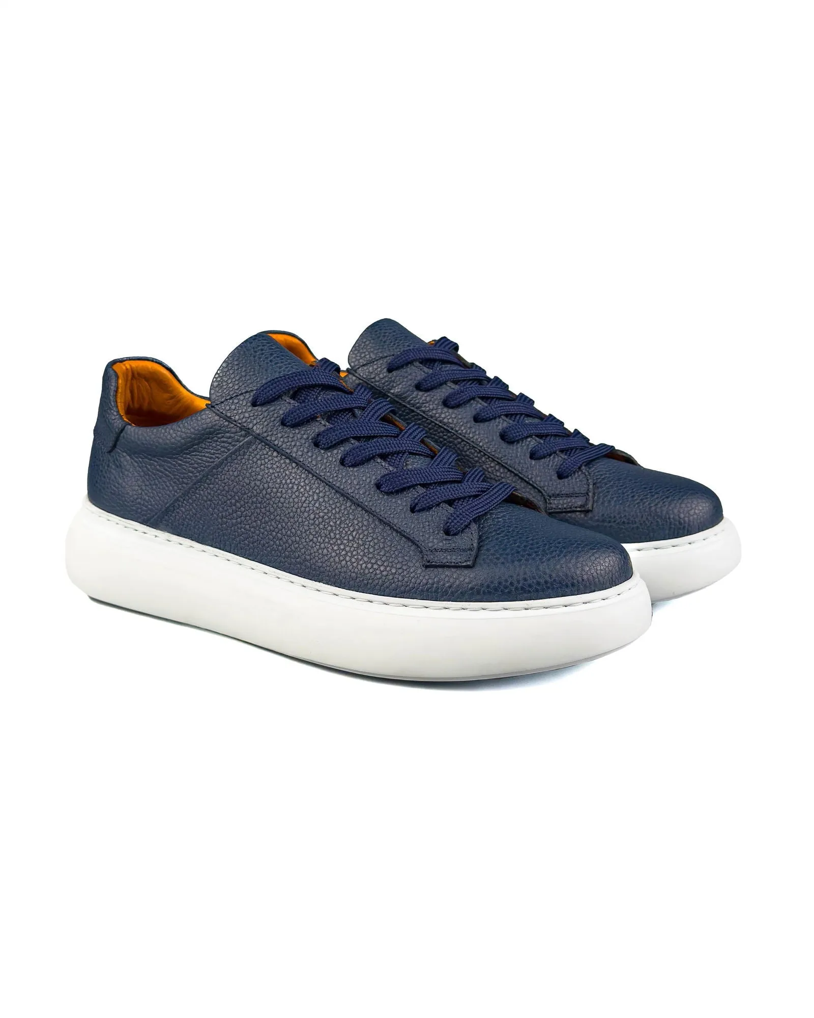 T-Spartan Navy Blue Genuine Leather Men's Sport (Sneaker) Shoes