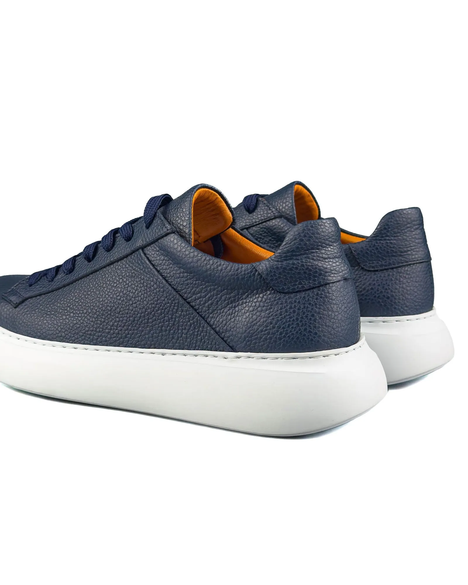 T-Spartan Navy Blue Genuine Leather Men's Sport (Sneaker) Shoes