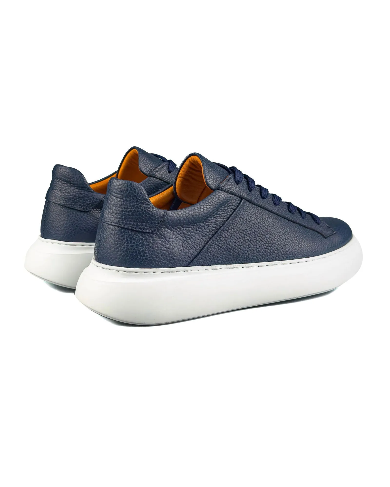 T-Spartan Navy Blue Genuine Leather Men's Sport (Sneaker) Shoes