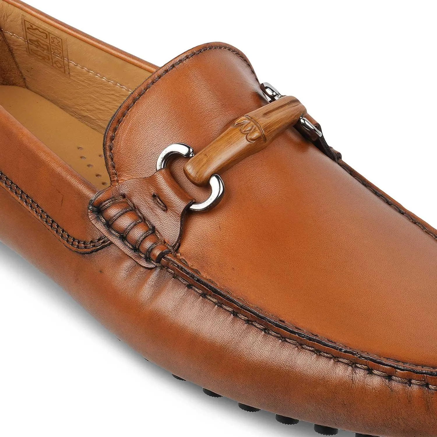 The Mirocleto Tan Men's Handcrafted Leather Driving Loafers Tresmode