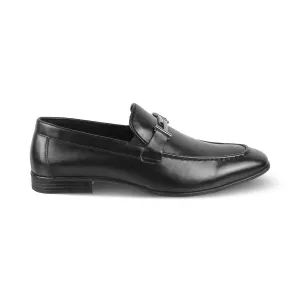 The Salperton Black Men's Leather Loafers Tresmode