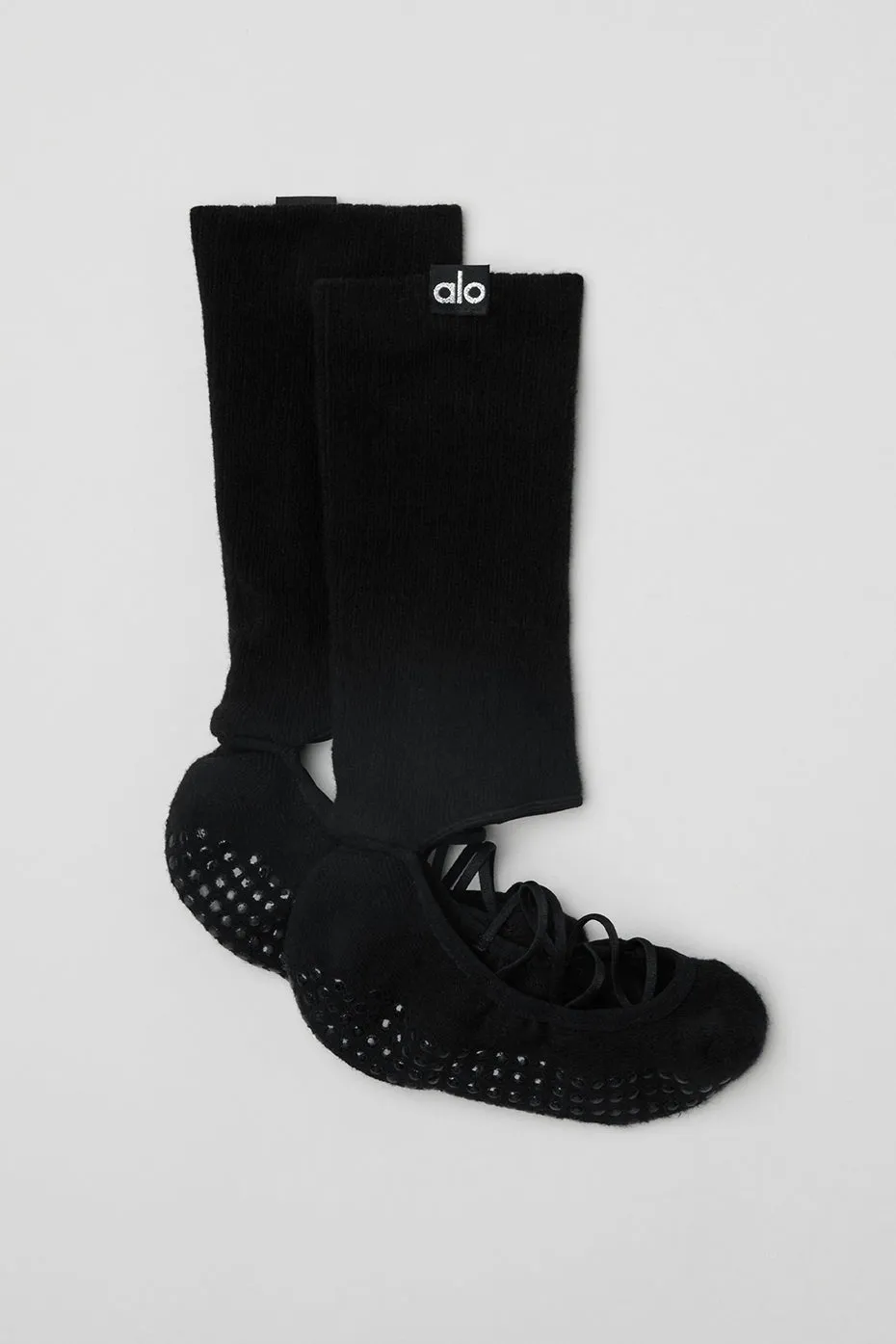 Women's Strappy Siren Grip Sock - Black