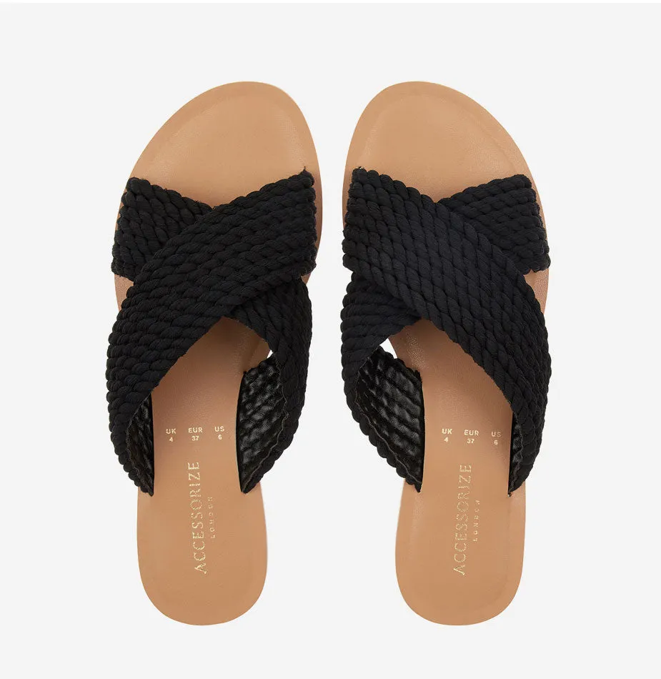 Woven Cross-Over Sliders